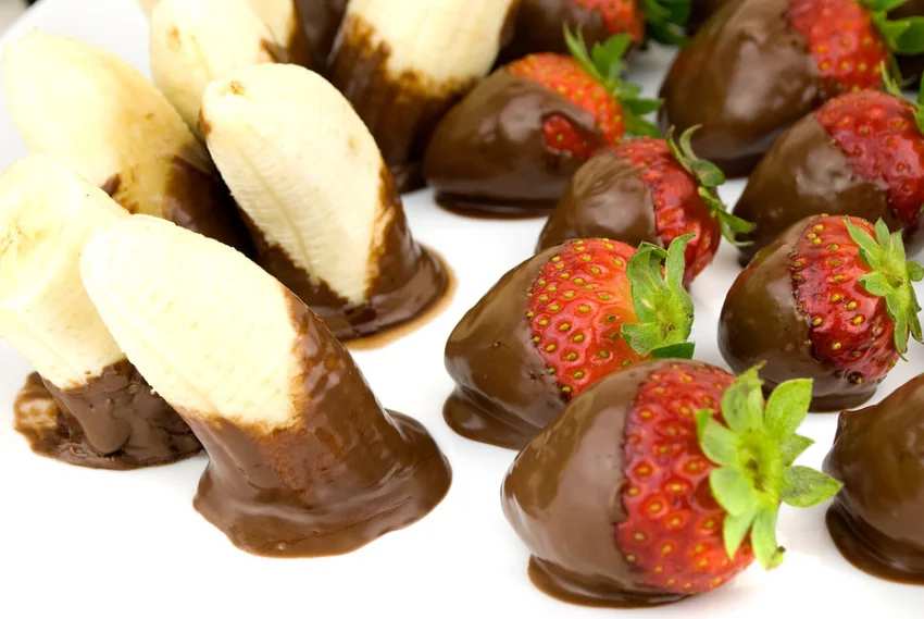 Chocolate Covered Bananas and Strawberries