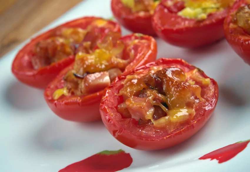 Baked Pesto-Parmesan Tomatoes
