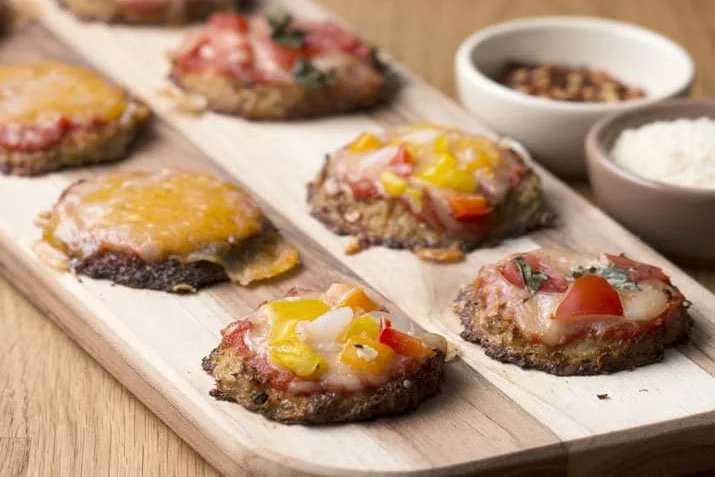 Cauliflower Crust Pizza Bites