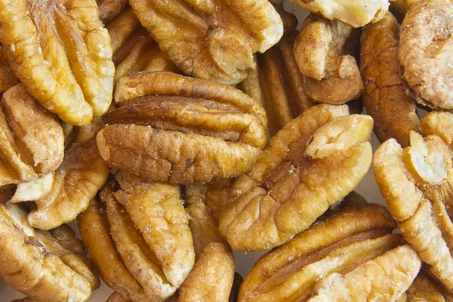 Maple Glazed Sweet and Spicy Pecans