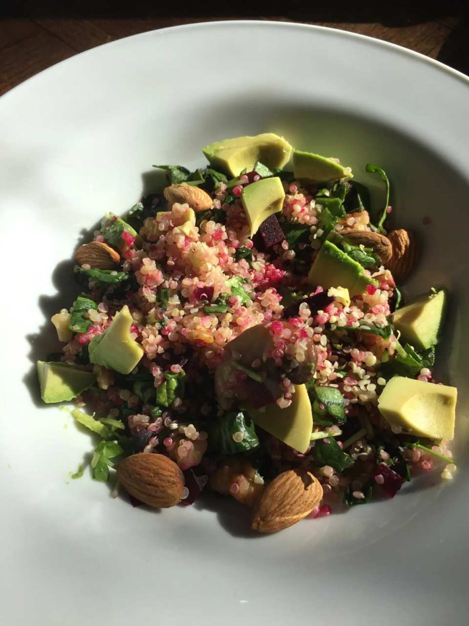 Use-em-up leftover-produce quinoa salad