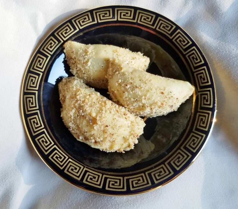 Nut Filled Finikia (Greek Honey Cookies)
