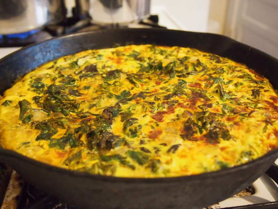 Vegetable and Goat Cheese Frittata