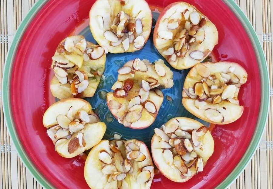 Baked Apples with Honey and Slivered Almonds