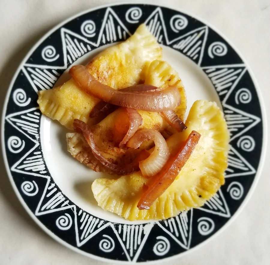 Home Made Pierogies with Caramelized Onion