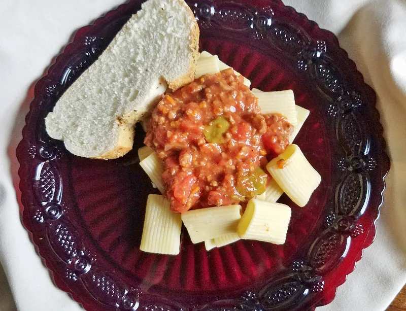 Home Made Meat Sauce with Pasta